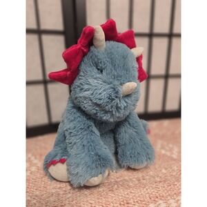 Warmies Heated Weighted Stuffed Toy 12" Triceratops Dinosaur Blue/Pink